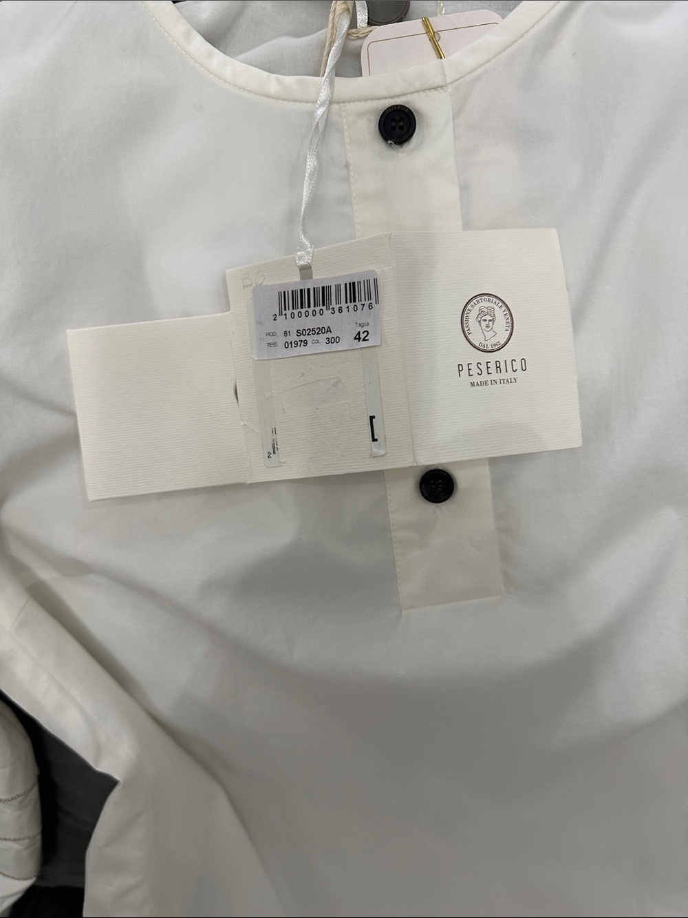 Peserico Cream Button-Front Shift Dress - Picture 7 of 7